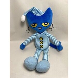 2010 Merrymakers Pete the Cat Bedtime Blues Pajamas Plush 14” Lovey NO SOUND